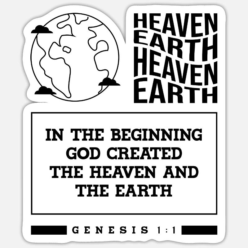 Gottes Schöpfung, Bibelstudium, Vers, Glaube, Sticker Größe S (10 x 10 cm)