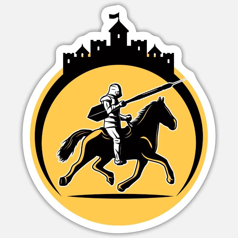 le Dart Rider - Sticker taille S (10 x 10 cm) - blanc mat