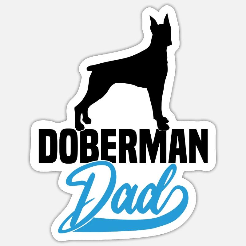 Doberman Dad Sticker size S (10 x 10 cm)