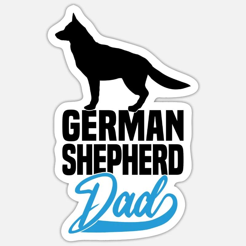German Shepherd Dad Sticker size S (10 x 10 cm)