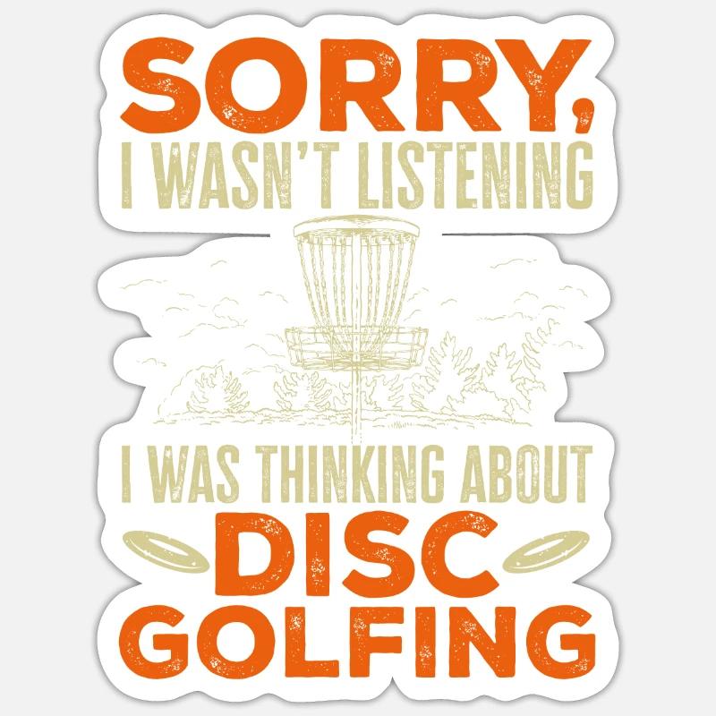 Discgolf Disc Golf Frisbee - Sticker size S (10 x 10 cm) - white matte