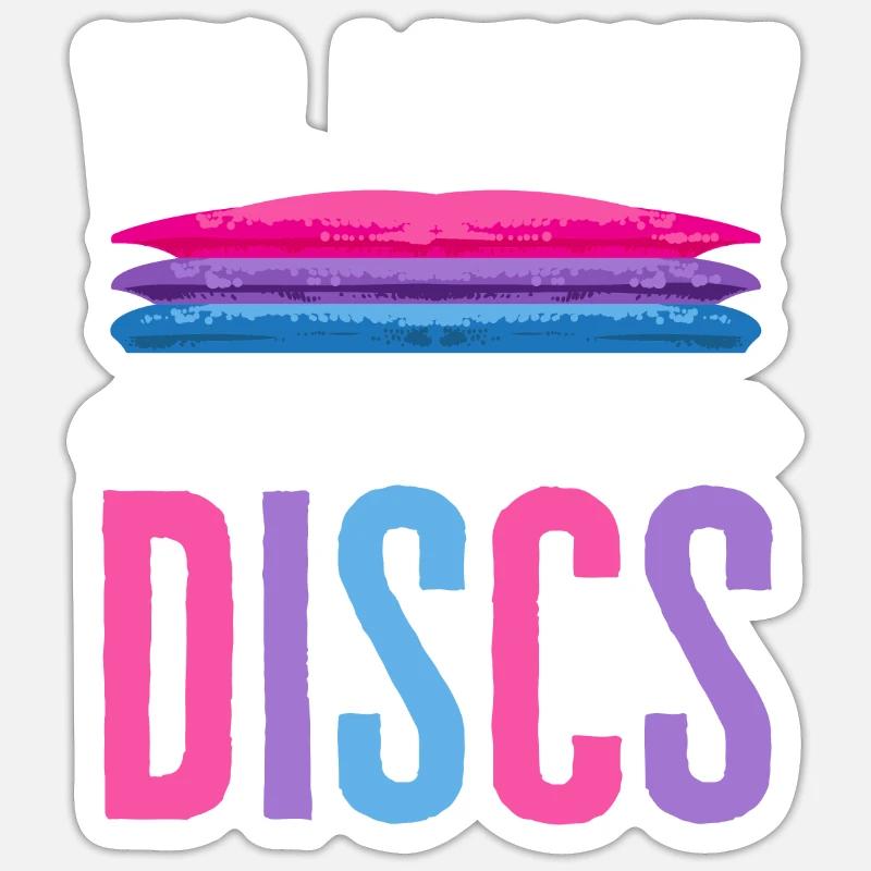 Discgolf Disc Golf Frisbee - Sticker Größe S (10 x 10 cm) - Mattweiß
