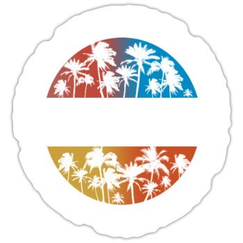 Oahu Hawaii Hawaiian Islands Stylish Vacation - Sticker size S (10 x 10 cm) - white matte - Front