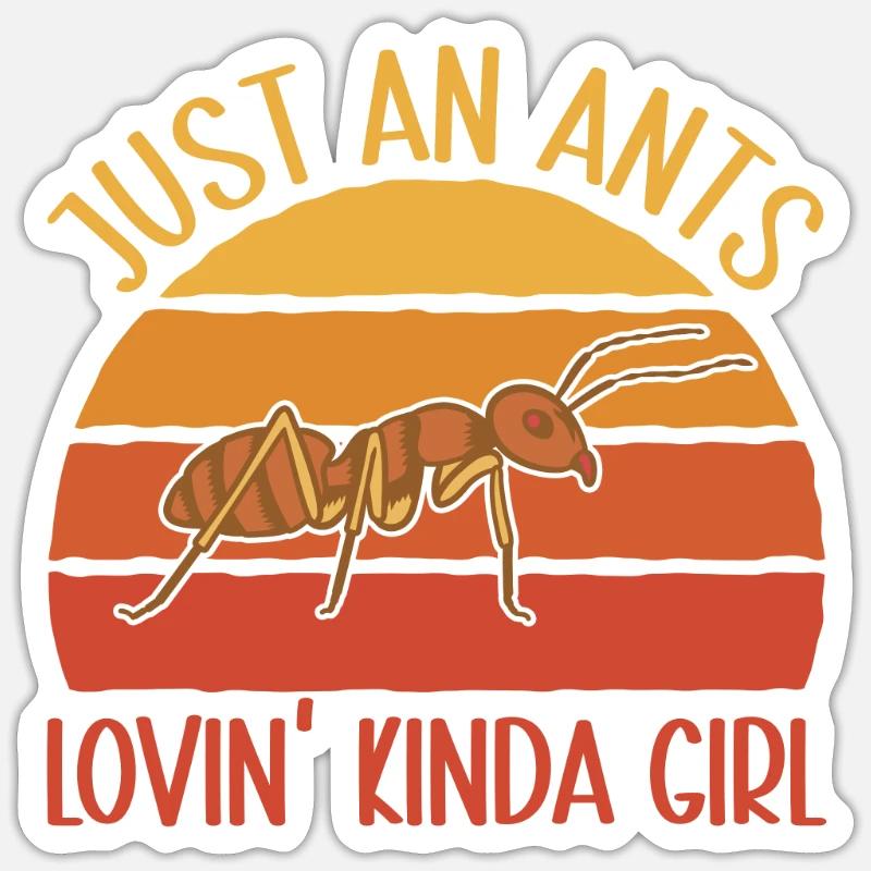 Entomologiste collectionneur d’insectes fourmis - Sticker taille S (10 x 10 cm) - blanc mat