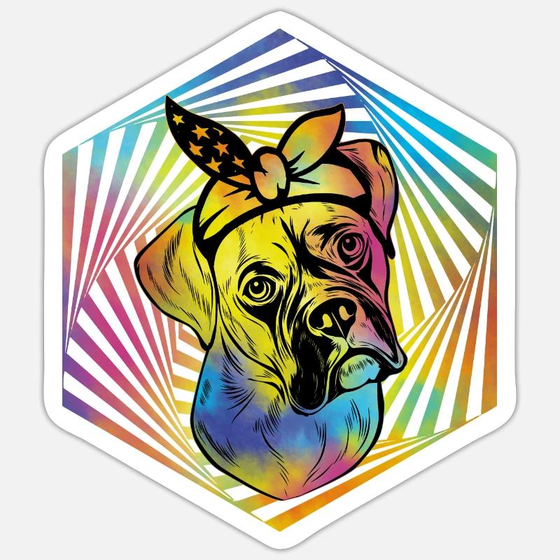 Boxer - Sticker size S (10 x 10 cm) - white matte