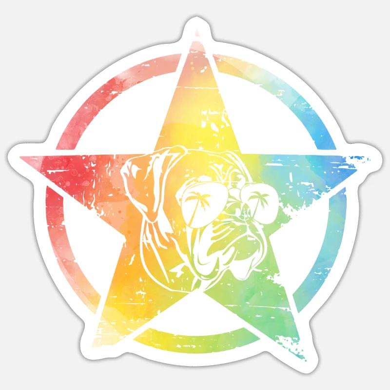 Boxer - Sticker size S (10 x 10 cm) - white matte