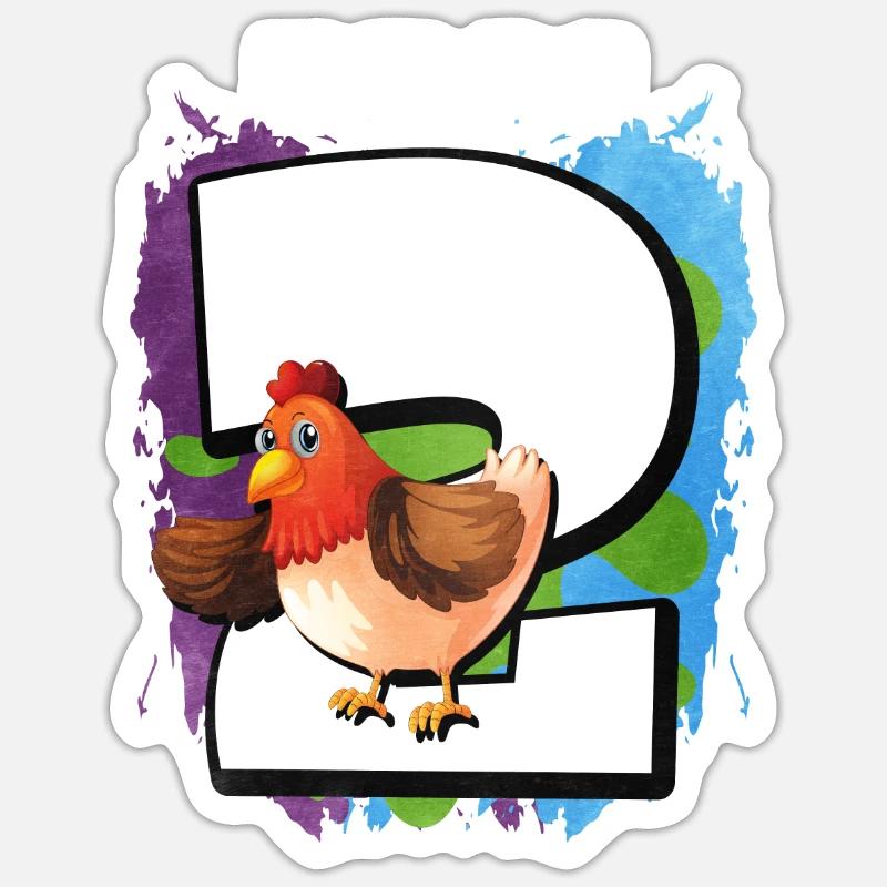 I am 2 chickens - Sticker size S (10 x 10 cm) - white matte
