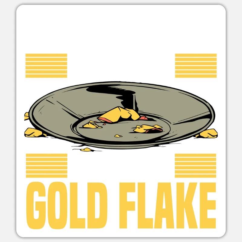 Extraction de l’or - Sticker taille S (10 x 10 cm) - blanc mat