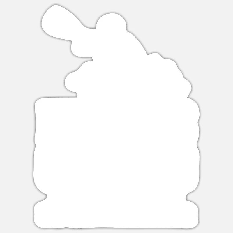 Rafting - Sticker taille S (10 x 10 cm) - blanc mat