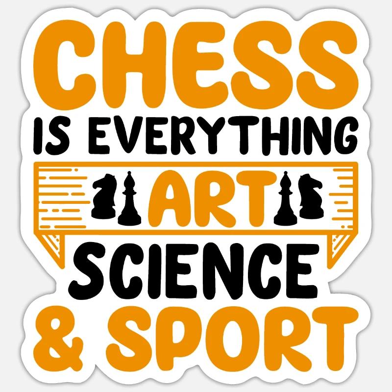 Chess - Sticker size S (10 x 10 cm) - white matte
