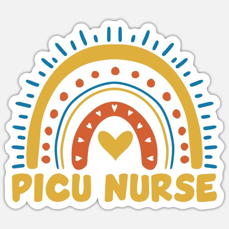 Kinderintensivkrankenschwester - Sticker Größe S (10 x 10 cm) - Mattweiß