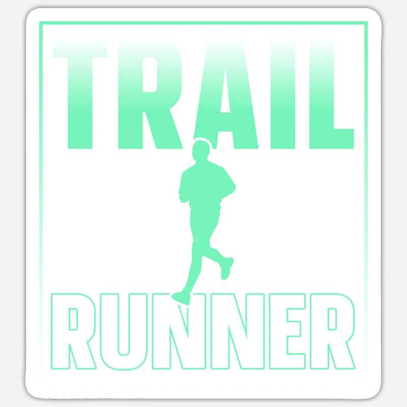 Course de trail Course Course en sentier Sticker taille S (10 x 10 cm)
