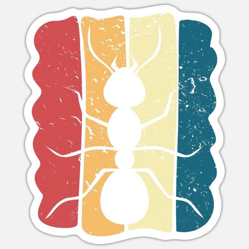 Entomologiste collectionneur d’insectes fourmis - Sticker taille S (10 x 10 cm) - blanc mat