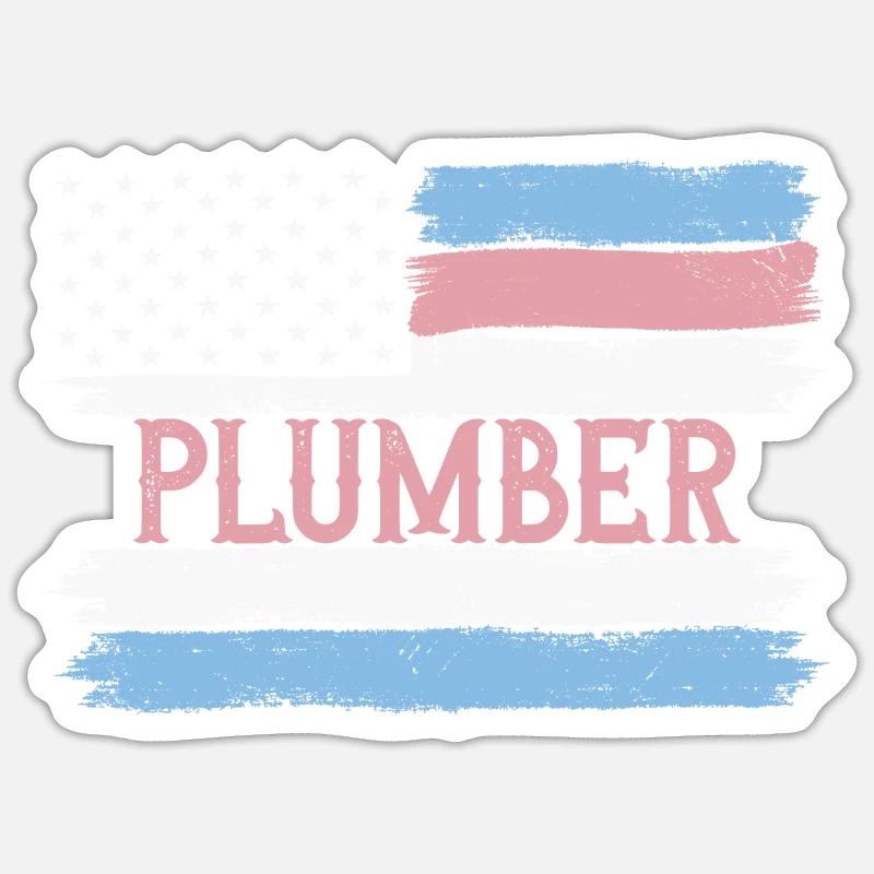 US Pride Heating Engineer Pipe Fitter Gift Idea Sticker Größe S (10 x 10 cm)