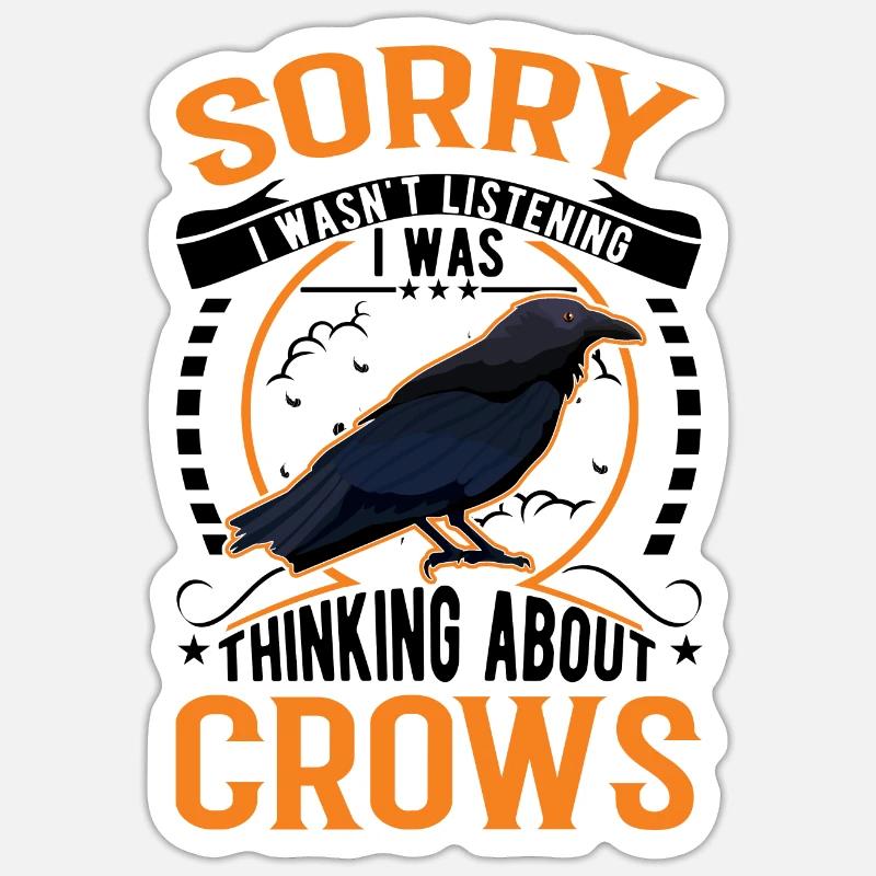 Corbeau Corbeau Corbeau Élevage Corbeau Éleveur de corbeaux Sticker taille S (10 x 10 cm)