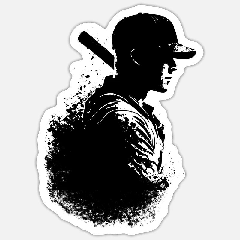 Baseball Player Silhouette Sticker size S (10 x 10 cm)
