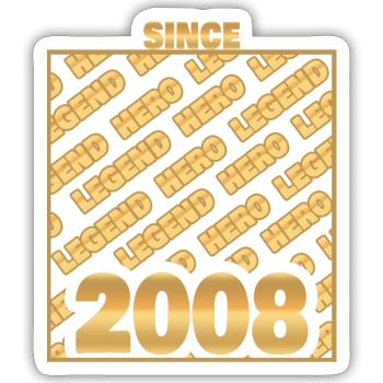 2008 - Sticker size S (10 x 10 cm) - white matte - Front