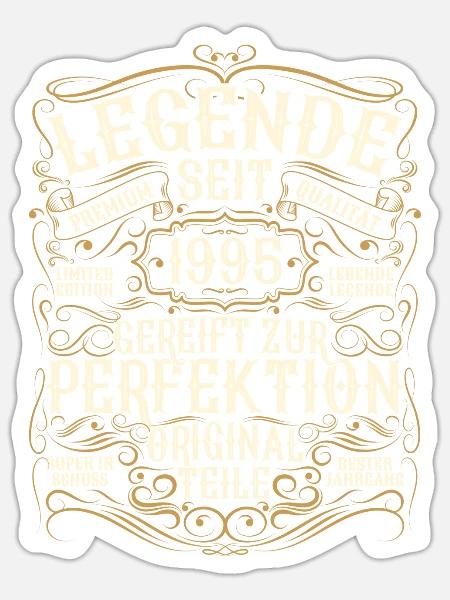 Legende 1995 Geburtstag legendär seit 1995 - Sticker Größe S (10 x 10 cm) - Mattweiß