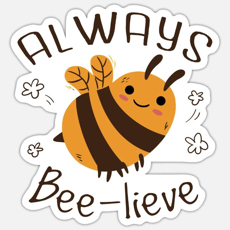 Bourdon mignon Sticker taille S (10 x 10 cm)