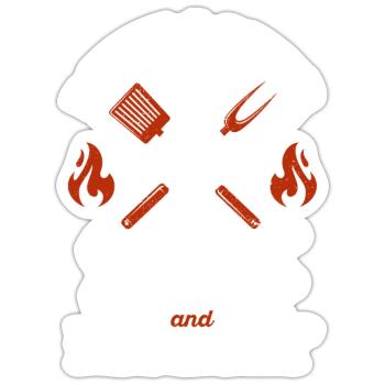 Pitmaster Grillin Chillin and Refillin BBQ Smoker - Sticker size S (10 x 10 cm) - white matte - Front