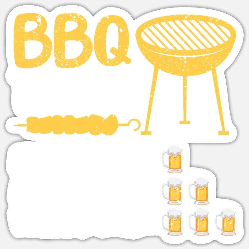 BBQ Timer Rare Medium Well Barbecue Funny Grill Sticker Größe S (10 x 10 cm)