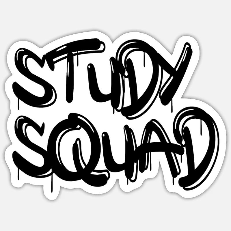 study squad - Sticker Größe S (10 x 10 cm) - Mattweiß