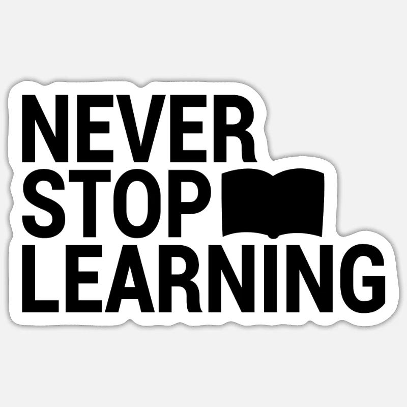 Lernen Spruch Sticker Größe S (10 x 10 cm)