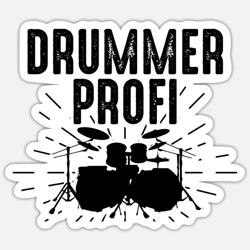 Drummer Profi Drum Player - Drummer Musician Drumm Sticker size S (10 x 10 cm)