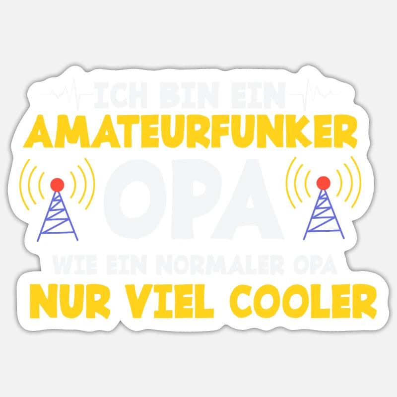 Ich Bin Ein Amteurfunker Opa Sticker Größe S (10 x 10 cm)