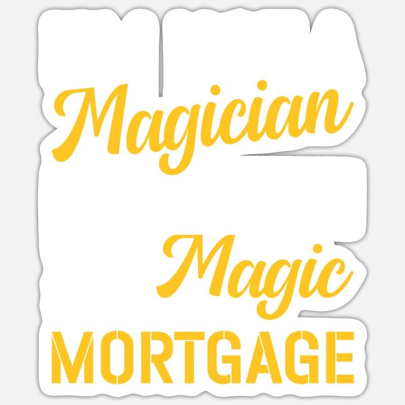 Magic avec l’assistant d’agent de prêt hypothécaire - Sticker taille S (10 x 10 cm) - blanc mat