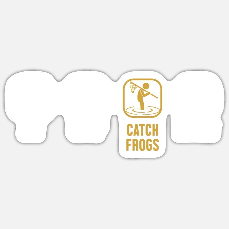 Eat Sleep Catch Frogs Repeat Toad Tadpole Sticker size S (10 x 10 cm)