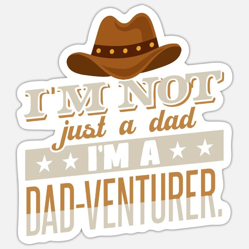 Camping | Dad Advenute | Fathers Day - Sticker size S (10 x 10 cm) - white matte