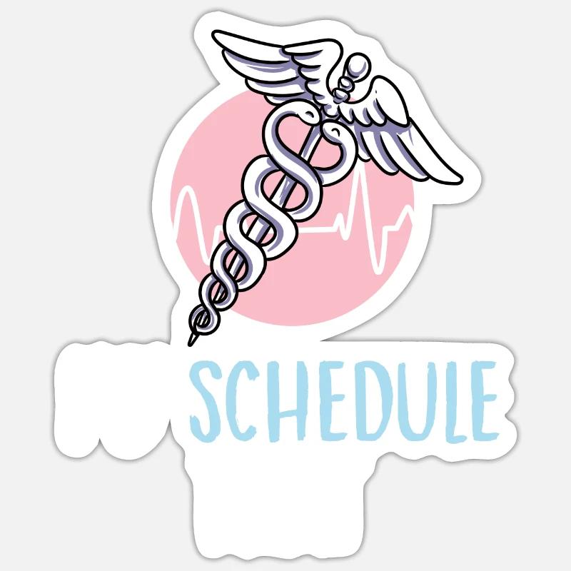 Id planifier cette conception pour une réceptionniste de clinique Sticker taille S (10 x 10 cm)