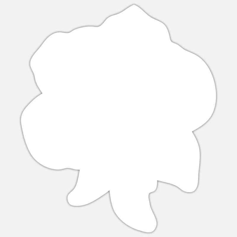 Rose blanche Sticker taille S (10 x 10 cm)