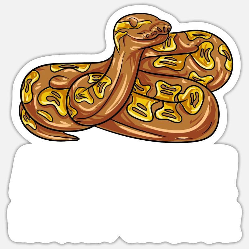 attention danger banana Design for a python lover Sticker size S (10 x 10 cm)