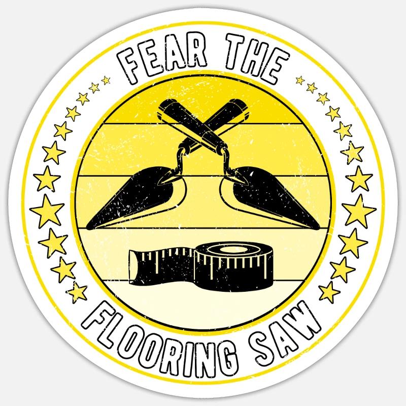 Flooring Tiler Screed Layer Sticker size S (10 x 10 cm)