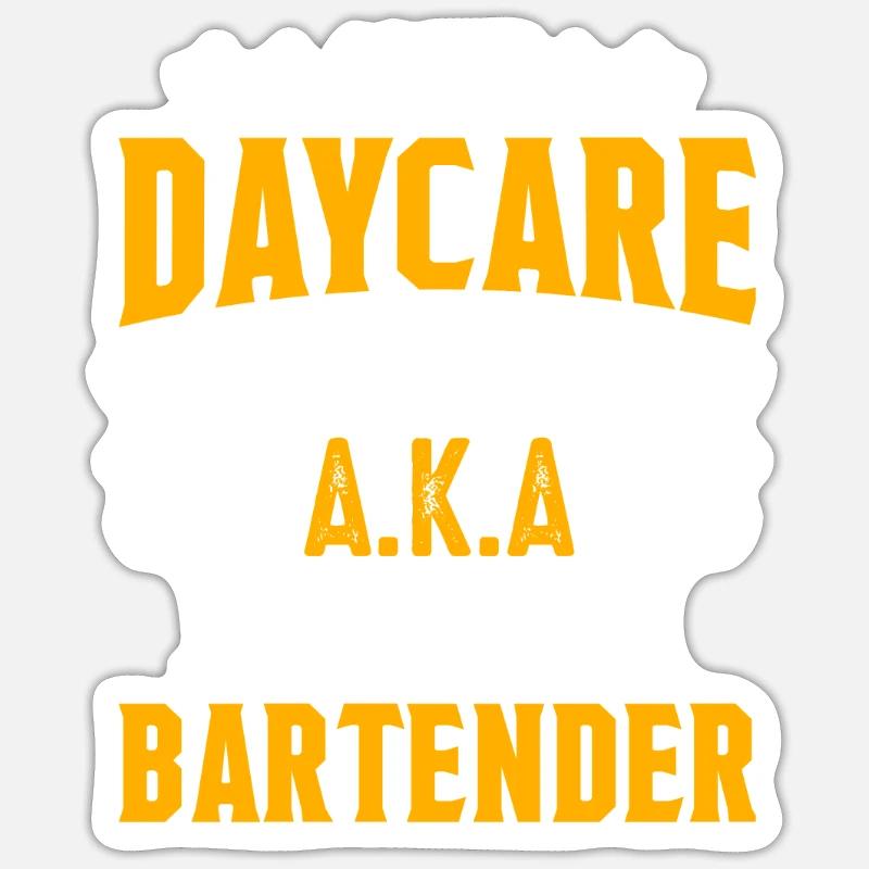 Kellnerin Barkeeper Kellner Barkeeper - Sticker Größe S (10 x 10 cm) - Mattweiß