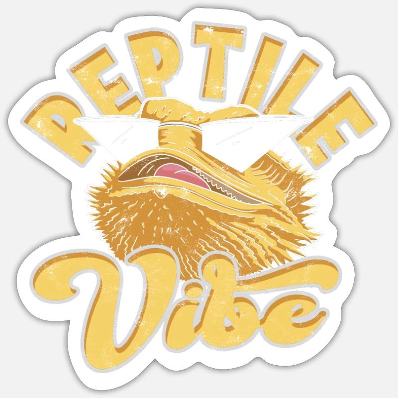 Reptile Vibes - Reptile - Sticker taille S (10 x 10 cm) - blanc mat