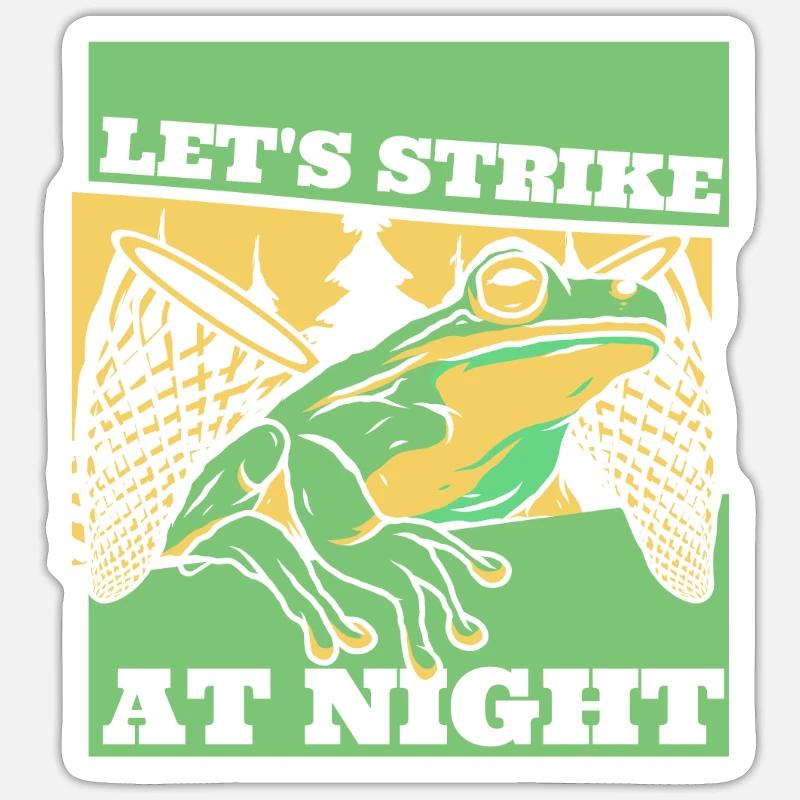 Let's Strike At Night Toad Tadpole Frog Sticker size S (10 x 10 cm)