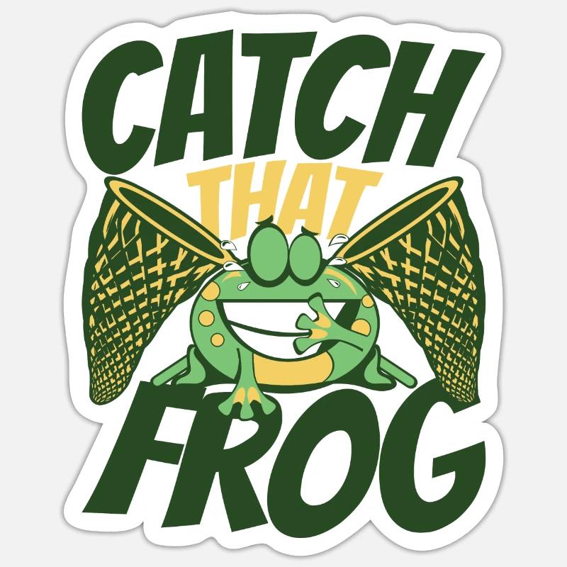 Catch That Frog Tree Frog Toad Tadpole Sticker size S (10 x 10 cm)