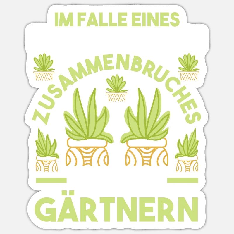 Gärtner Gartenarbeit Hobbygärtner Garten - Sticker Größe S (10 x 10 cm) - Mattweiß