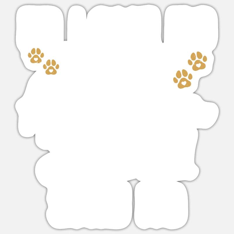 Cadeaux de berger australien - Sticker taille S (10 x 10 cm) - blanc mat