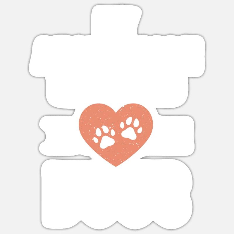 Cadeaux de berger australien - Sticker taille S (10 x 10 cm) - blanc mat