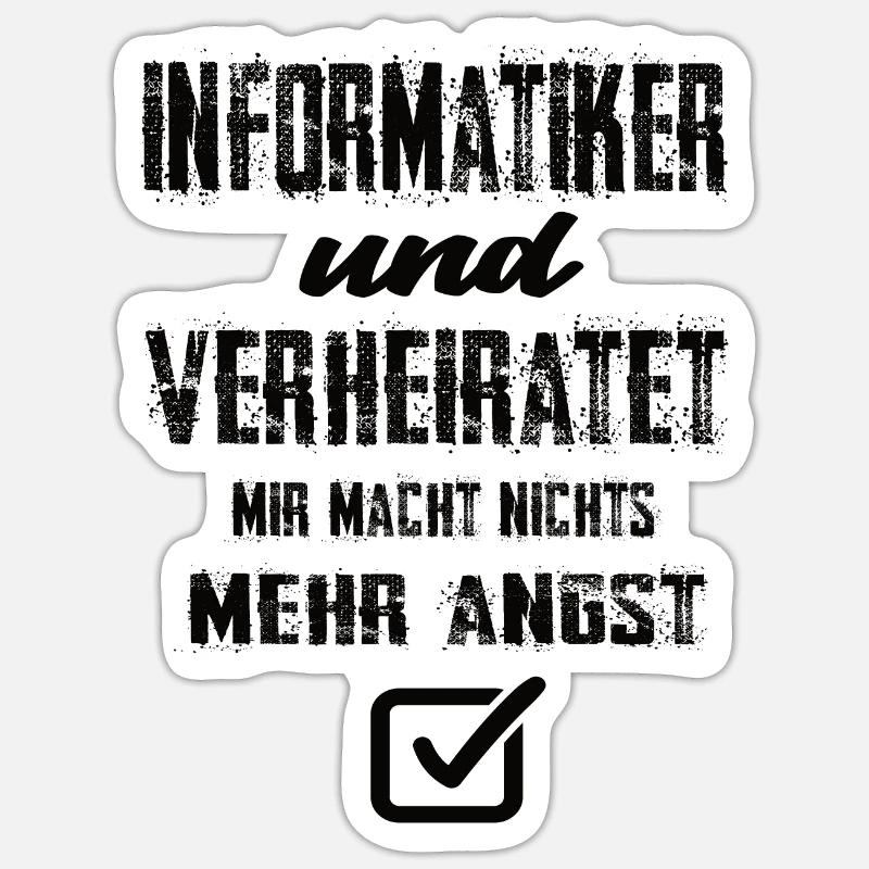 Informatiker - Sticker Größe S (10 x 10 cm) - Mattweiß