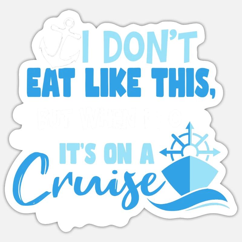 C’est en croisière - Sticker taille S (10 x 10 cm) - blanc mat
