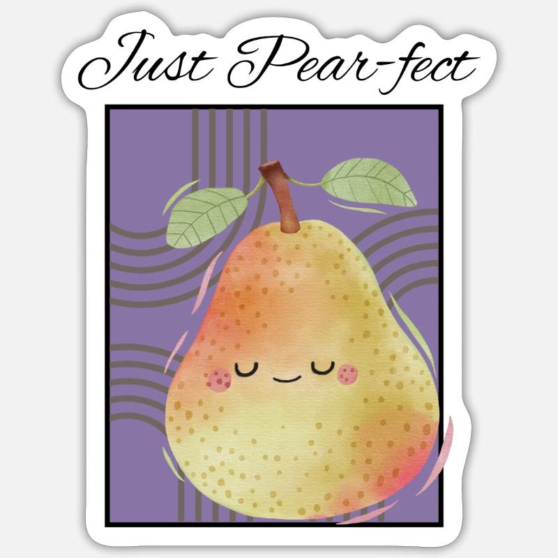Just Pear-fect - Sticker Größe S (10 x 10 cm) - Mattweiß