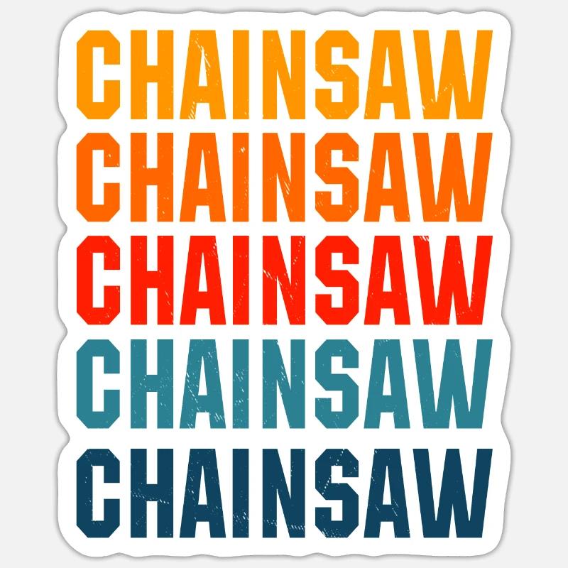 Tronçonneuse Sticker taille S (10 x 10 cm)