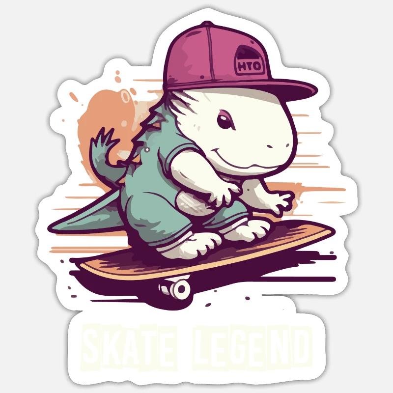 Skate legend - Sticker size S (10 x 10 cm) - white matte