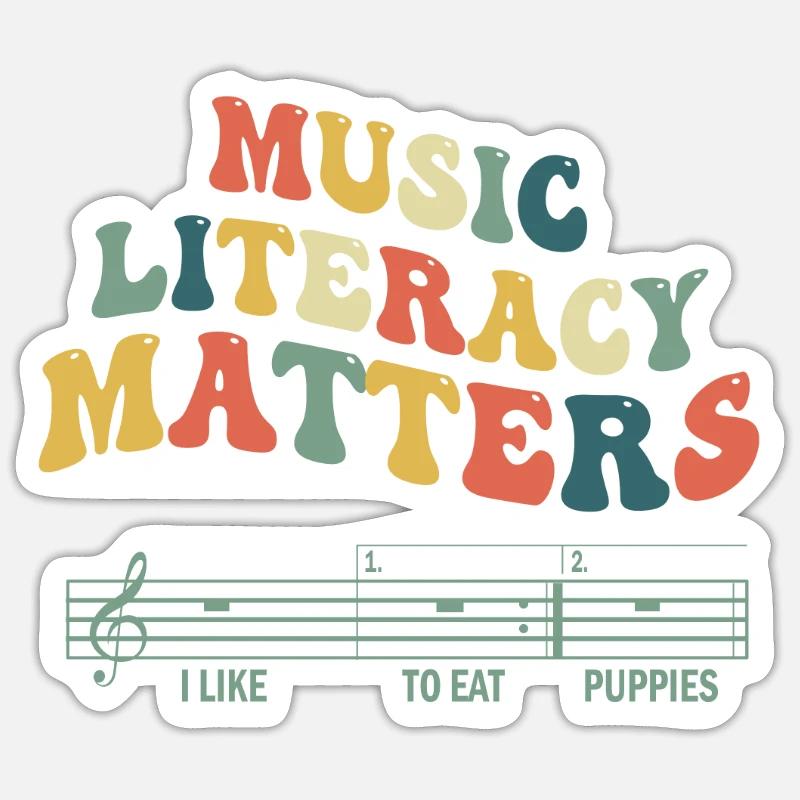 La littératie musicale, ça compte Sticker taille S (10 x 10 cm)