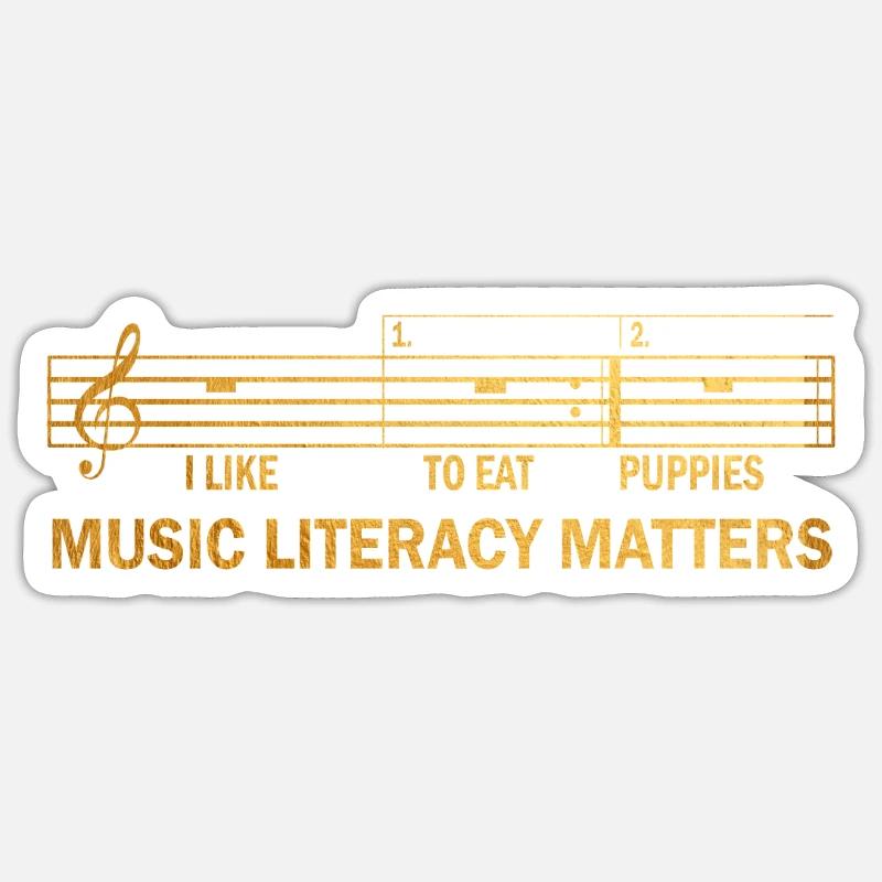 La littératie musicale, ça compte Sticker taille S (10 x 10 cm)